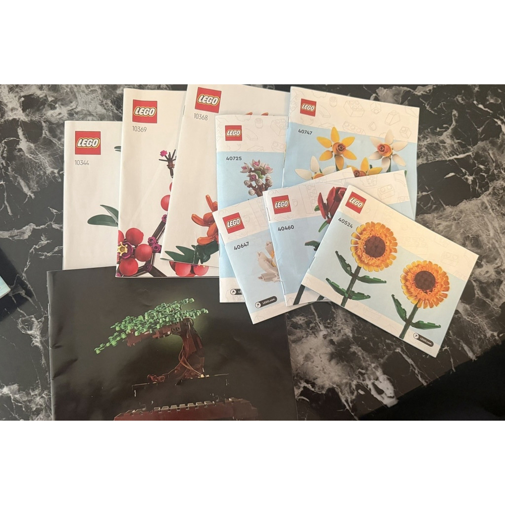 Lego Flower Instructions Manual Books Set Of 9